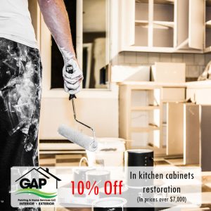 10% In kitchen cabinets restauration