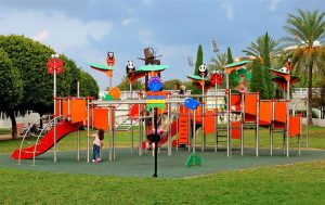Restoration and maintenance of swing set and playground